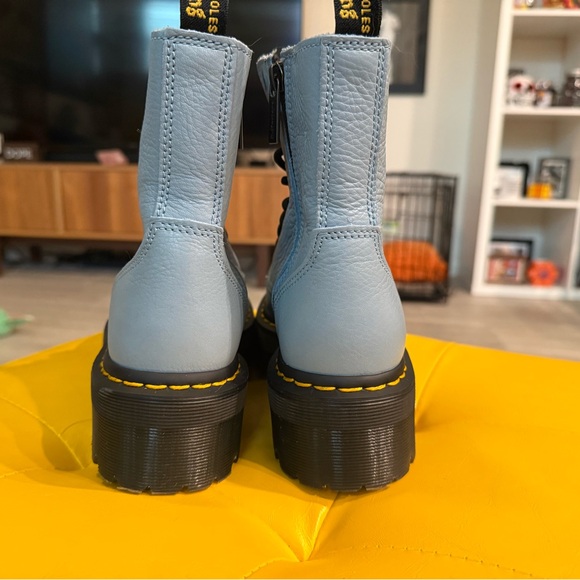 Dr. Martens Jadon III Boots M5 W6 Pisa Soft Leather Platform Combat Blue - Picture 6 of 9